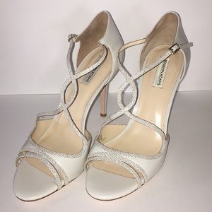 Benjamin Adams “Megan” ivory leather formal heel